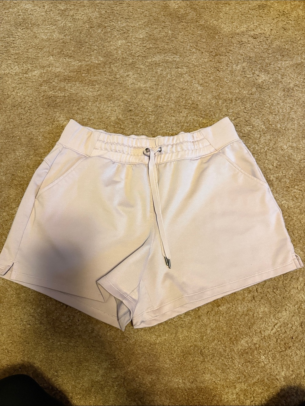 Women's Soft Elastic Waist Athletic Shorts — Pale purple